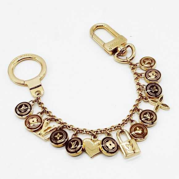 Louis Vuitton Key Ring Gold Browns 499-072825 - Picture 1 of 9